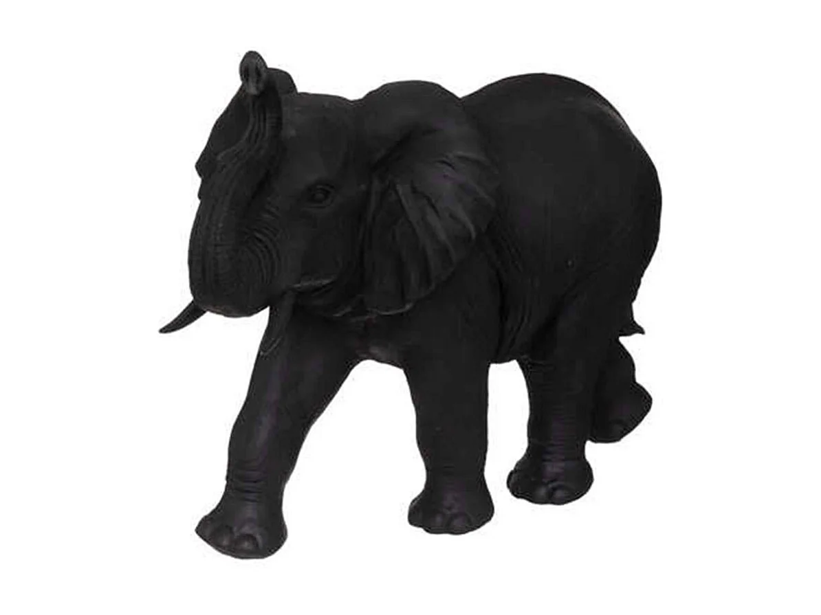 Statuette Déco "Éléphant Résine" 70cm Gris Foncé