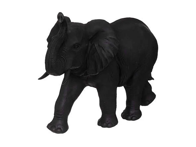 Statuette Déco "Éléphant Résine" 70cm Gris Foncé