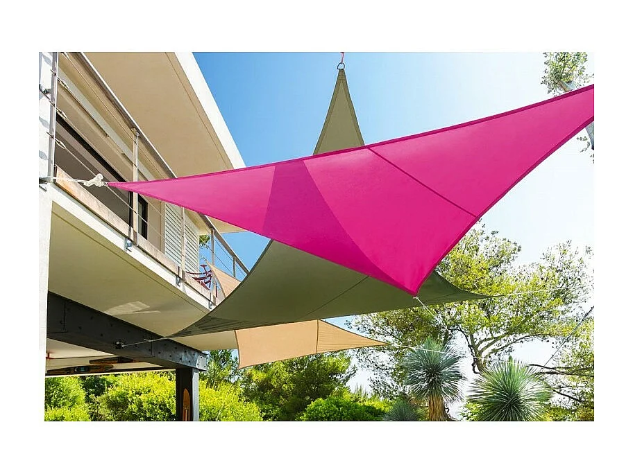 Toile solaire 4x4x4m Curacao gris Hespéride