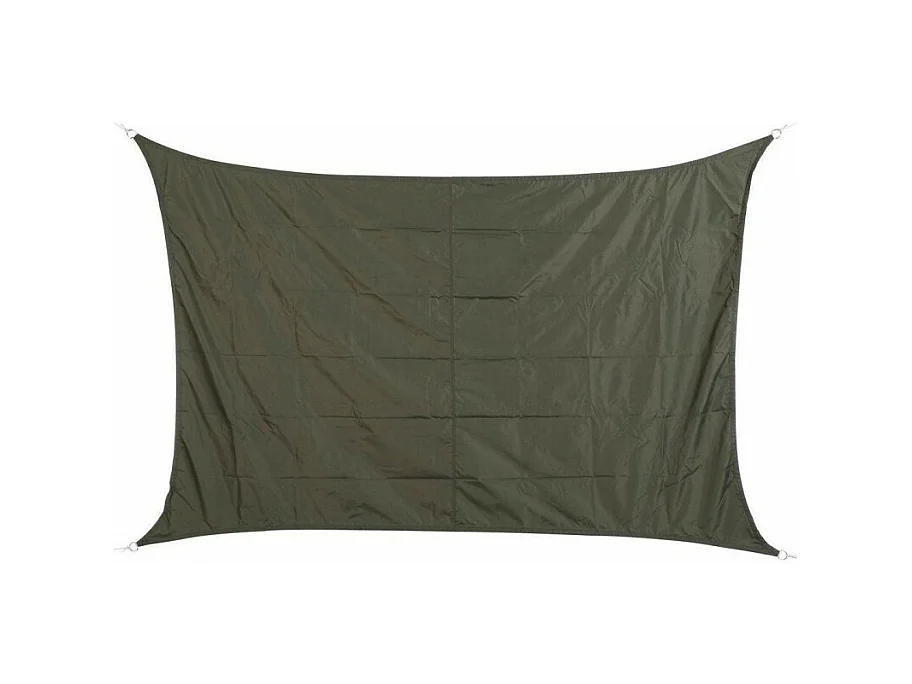 Toile solaire 3x2m Curacao gris Hespéride - Gris, forme rectangulaire  2 x 3m
