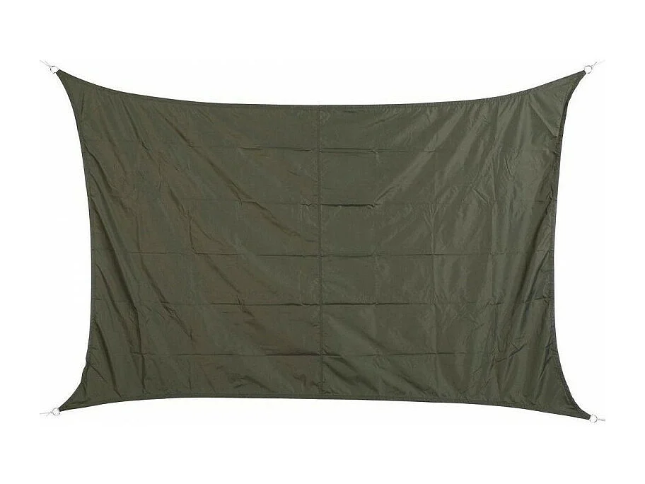 Toile solaire 3x2m Curacao gris Hespéride - Gris, forme rectangulaire  2 x 3m