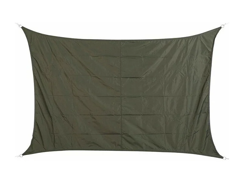 Toile solaire 3x2m Curacao gris Hespéride - Gris, forme rectangulaire  2 x 3m