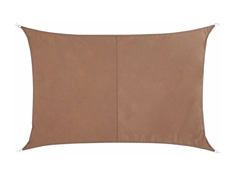 Toile solaire 3x2m Curacao taupe Hespéride - Taupe, forme rectangulaire  2 x 3m