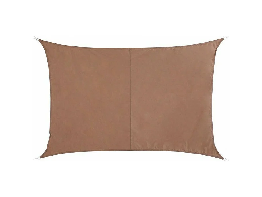 Toile solaire 3x2m Curacao taupe Hespéride - Taupe, forme rectangulaire  2 x 3m