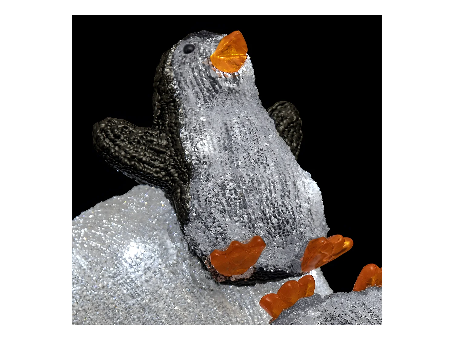 Décoration Lumineuse "Ours & Pingouins" 55cm Blanc