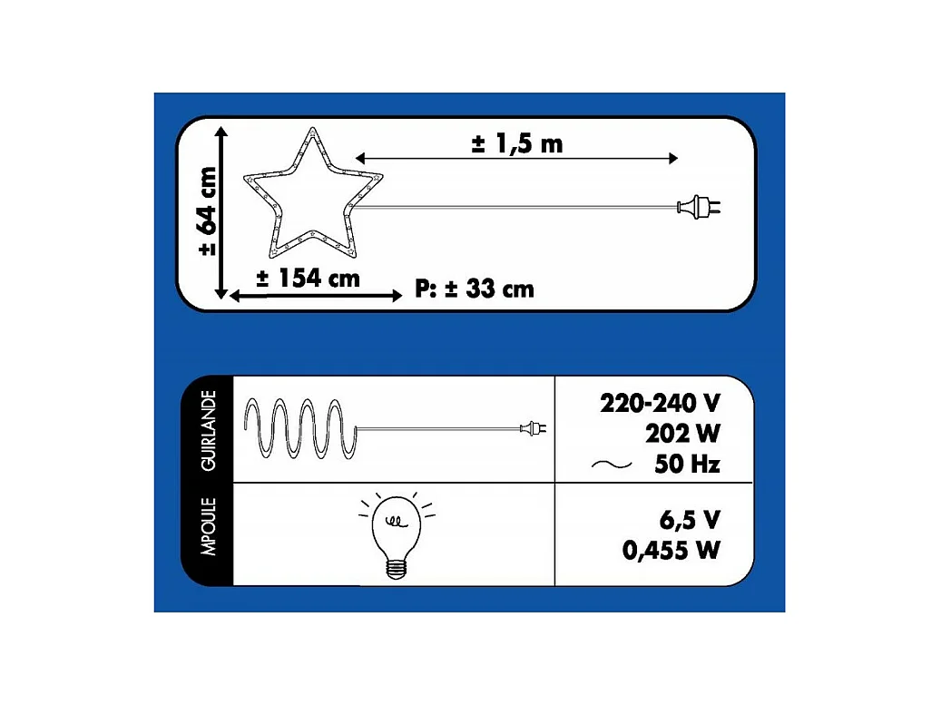 Déco Extérieur Intérieur Traineau et Renne en Tube Lumineux 240 LED Blanc chaud