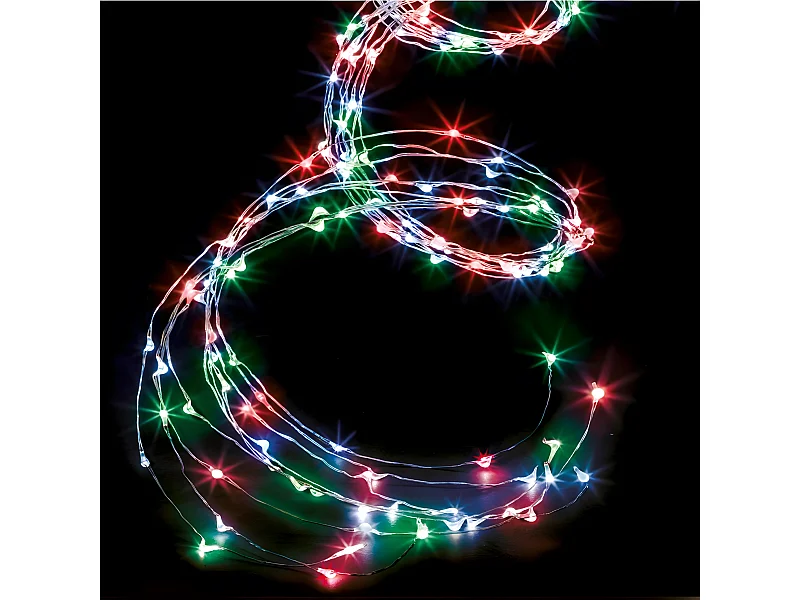 Guirlande lumineuse Extérieur Cascade 200 MicroLED Multicolore 8 jeux de lumière