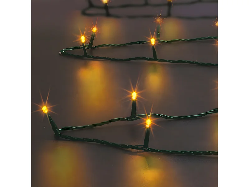 Guirlande Lumineuse Extérieur 12 m 120 LED Blanc chaud 8 jeux de lumière