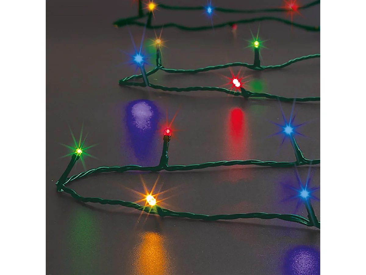 Guirlande Lumineuse Extérieur 8 m 80 LED Multicolore 8 jeux de lumière