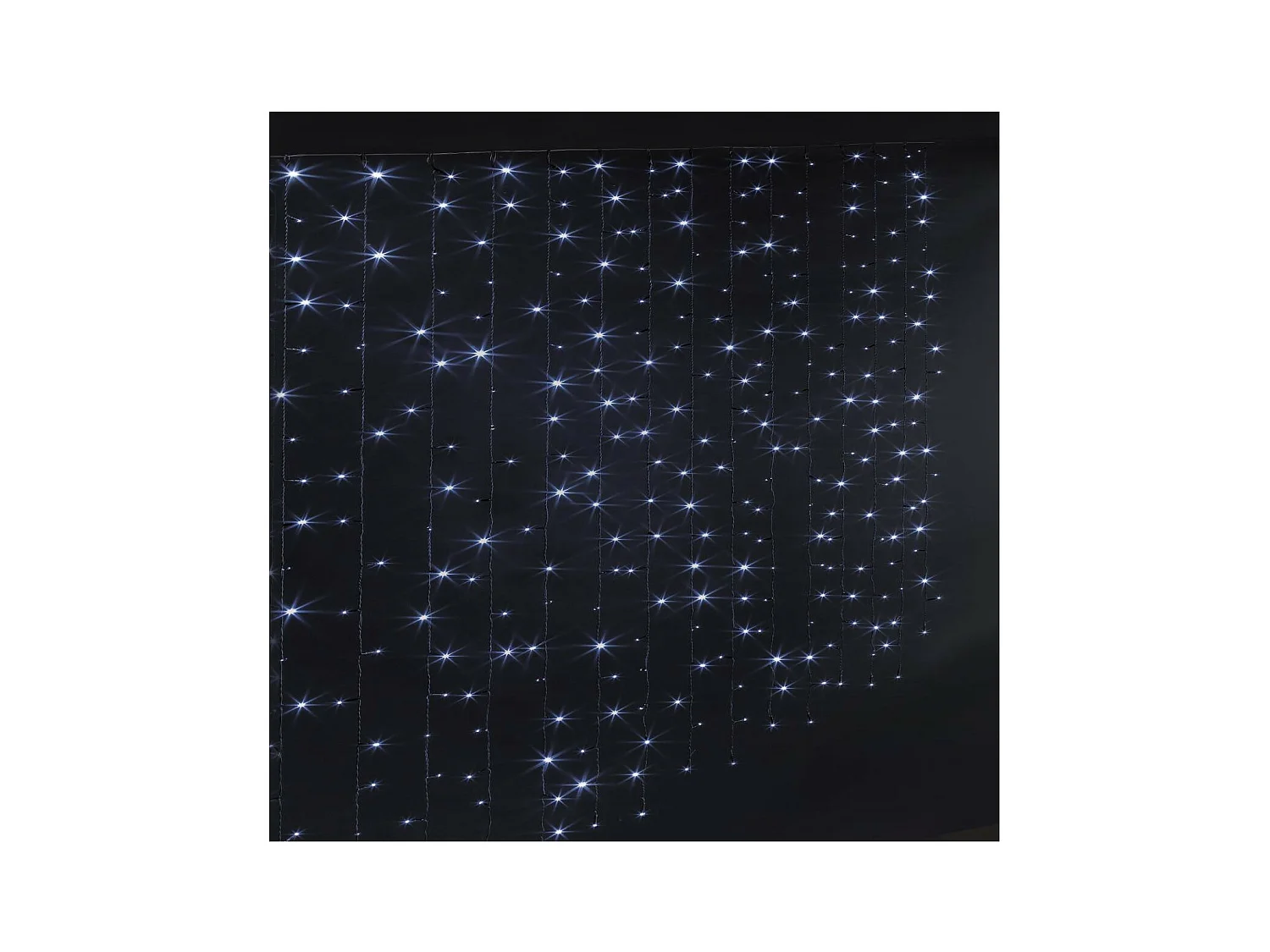 Guirlande lumineuse programmable Rideau 10 tombées 150 LED Blanc froid