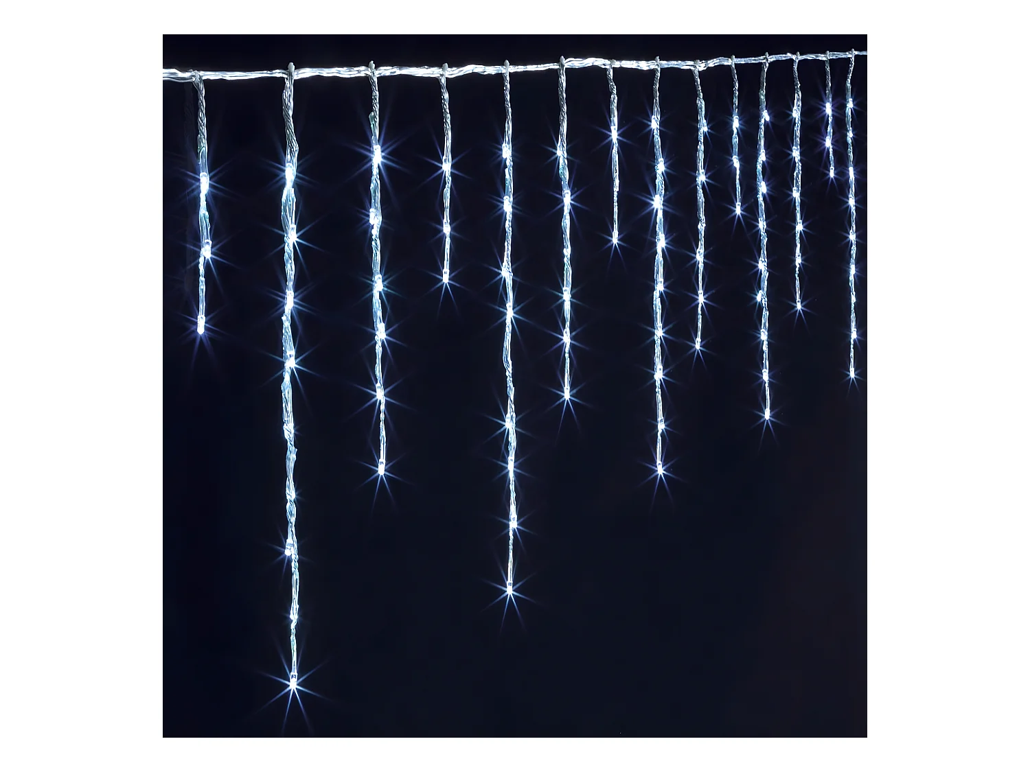 Rideau lumineux L 8 m 480 LED Blanc froid 80 Tombées effet neige 4 vitesses