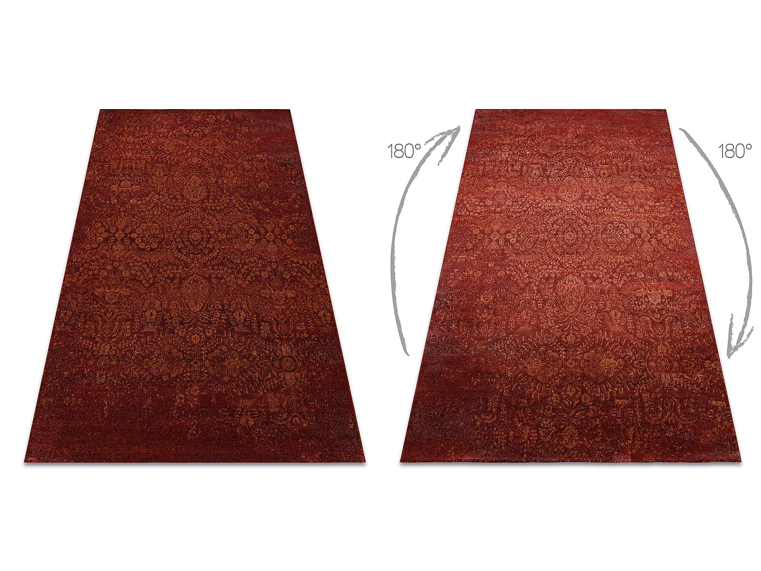 Tapis Laine JADE 45008/301 Ornement terre cuite OSTA 240x340 cm