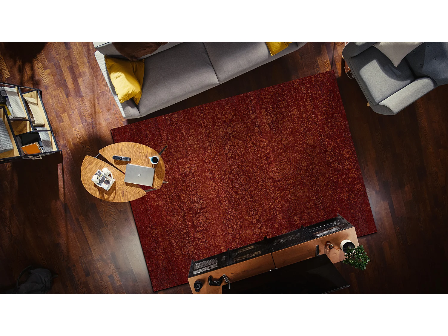 Tapis Laine JADE 45008/301 Ornement terre cuite OSTA 240x340 cm