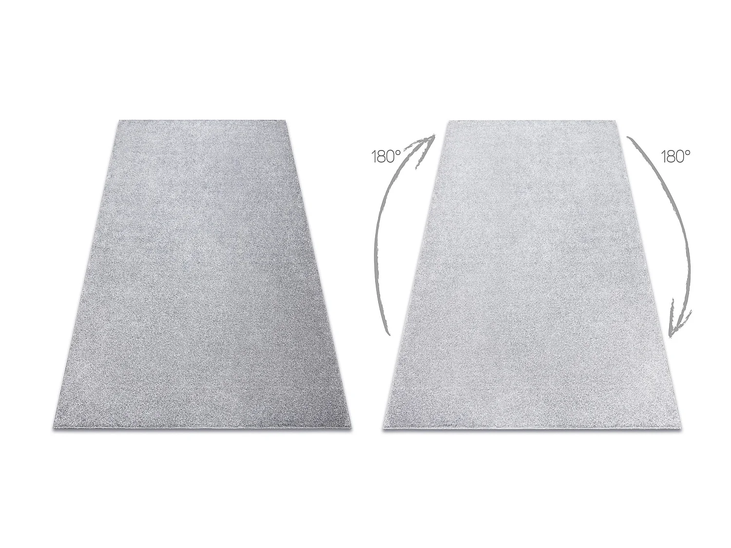 TAPIJT - Vloerbekleding SAN MIGUEL zilver 92, glad , uniform, enkele k 150x200 cm