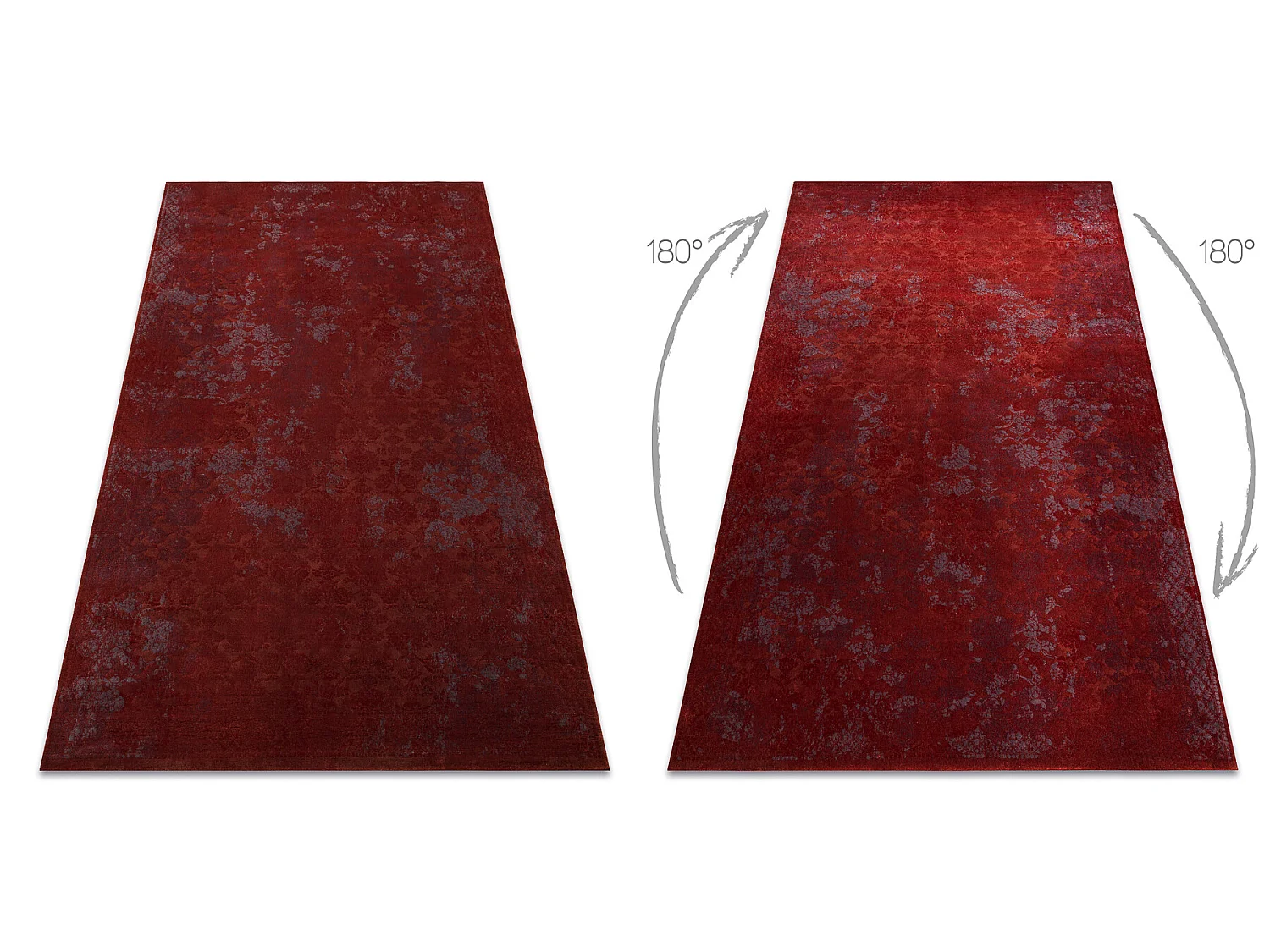 Tapijt Wol JADE 45005/301 Ornament rood / grijskleuring OSTA 200x300 cm