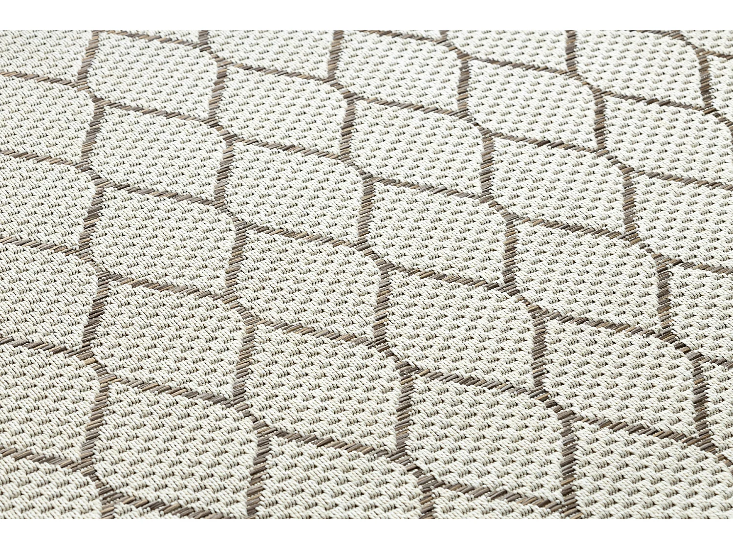 Sisal tapijt SISAL BOHO 46211061 klaver geruite beige  200x290 cm