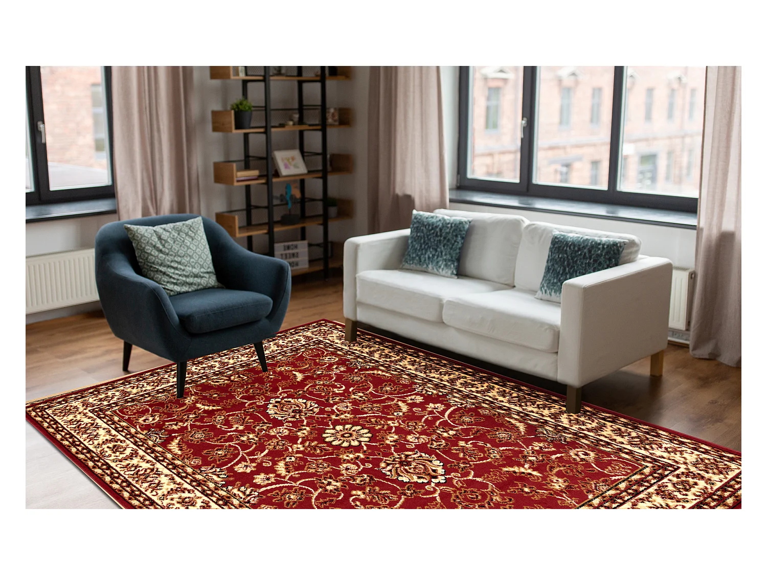 Tapijt BCF Morad KLASYK klassiek - bordeauxrood 140x200 cm