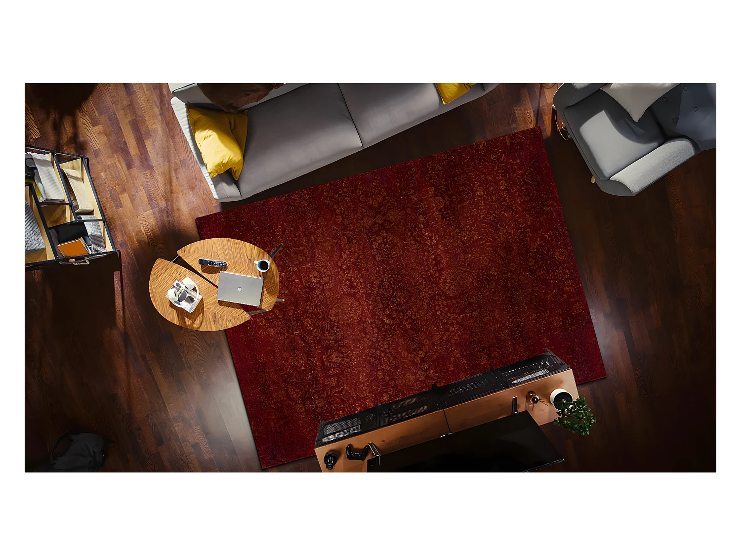 Tapis Laine JADE 45008/301 Ornement terre cuite OSTA 160x230 cm