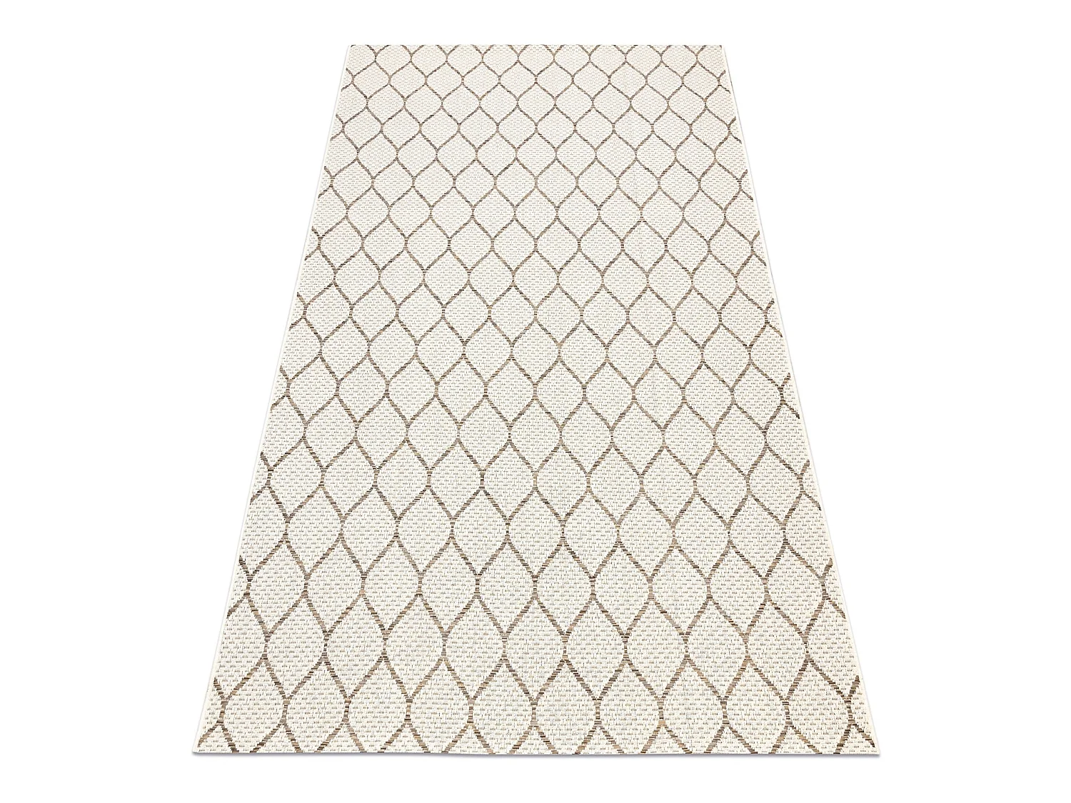 Tapis SIZAL BOHO 46211061 treillis beige 160x230 cm
