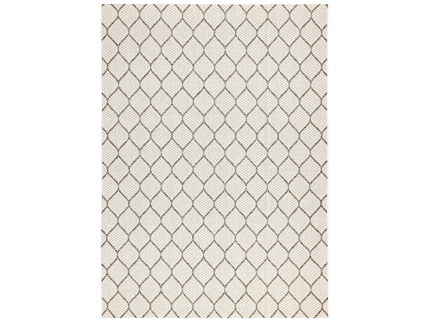 Tapis SIZAL BOHO 46211061 treillis beige 160x230 cm