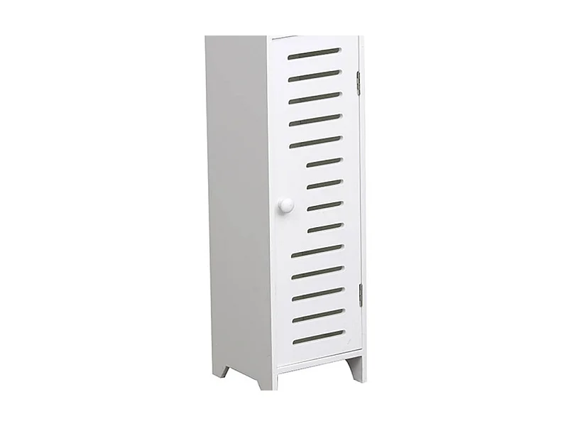 Meuble Réserve et Dérouleur de Papier WC en Bois Blanc