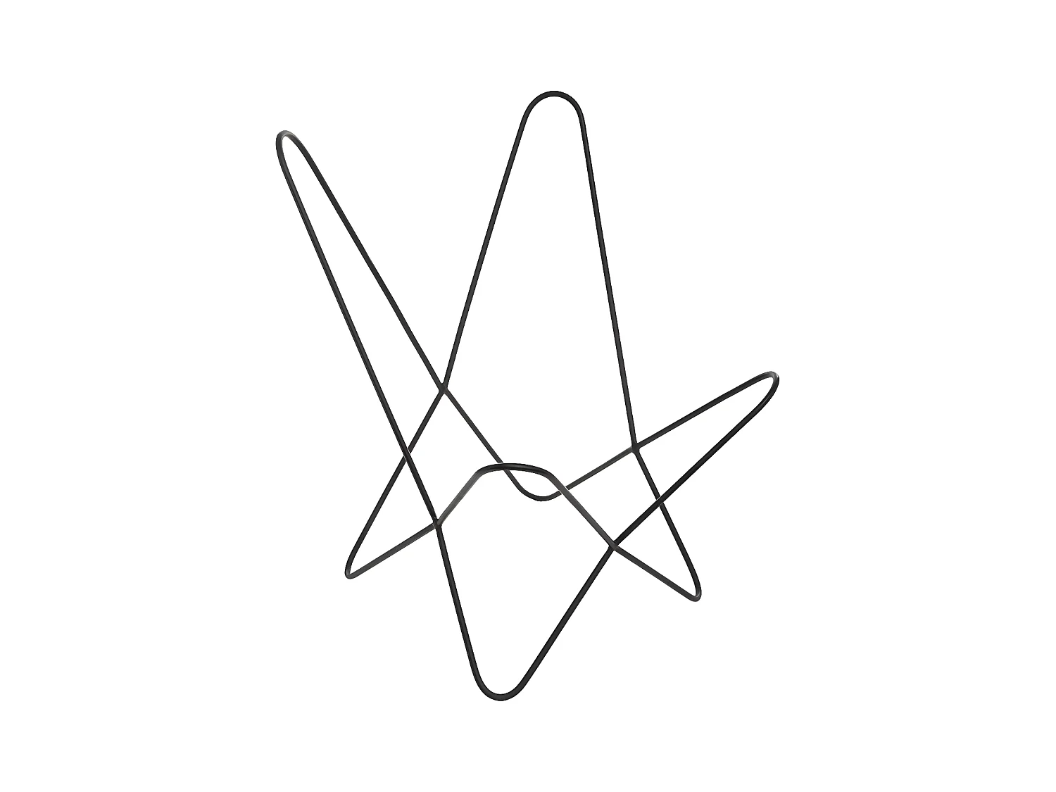 Structure de Fauteuil en Métal "Dario" 92cm Noir