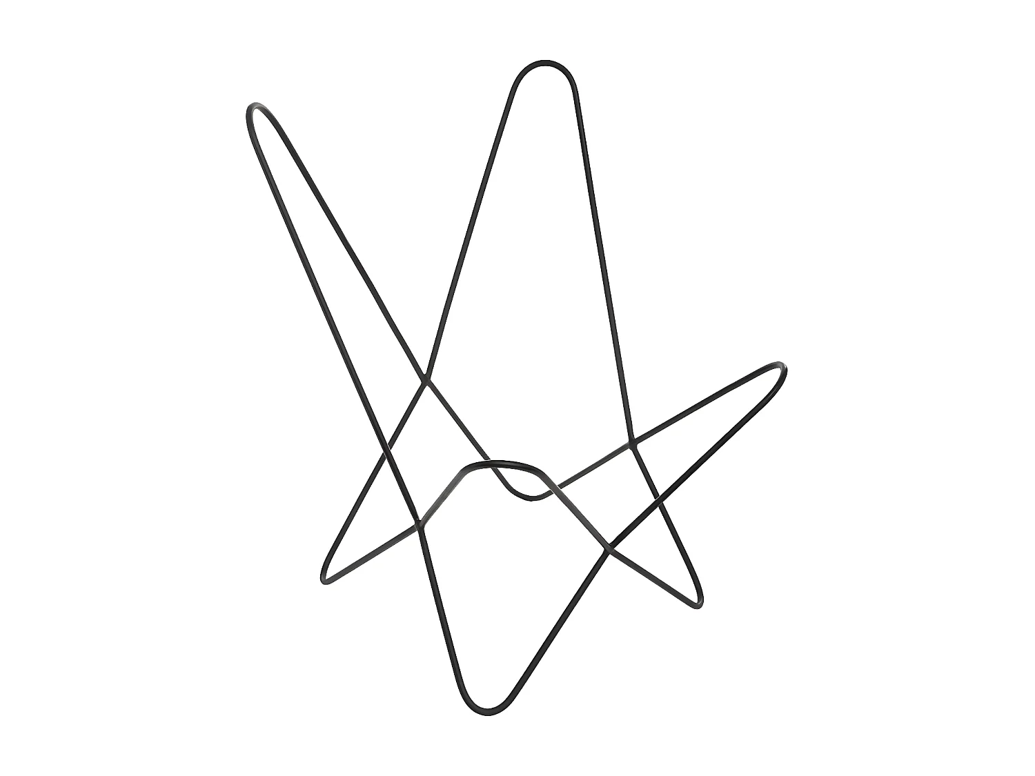 Structure de Fauteuil en Métal "Dario" 92cm Noir