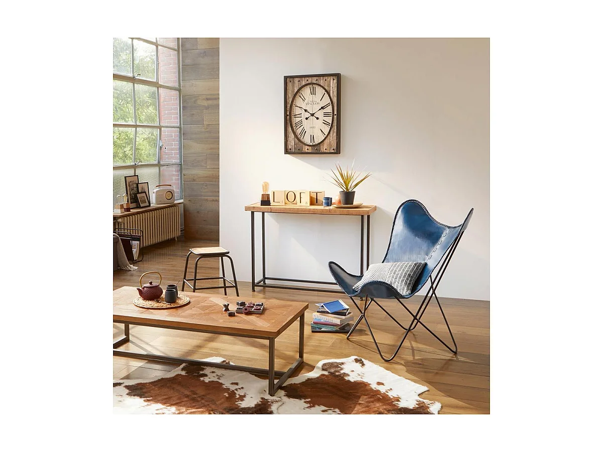 Structure de Fauteuil en Métal "Dario" 92cm Noir