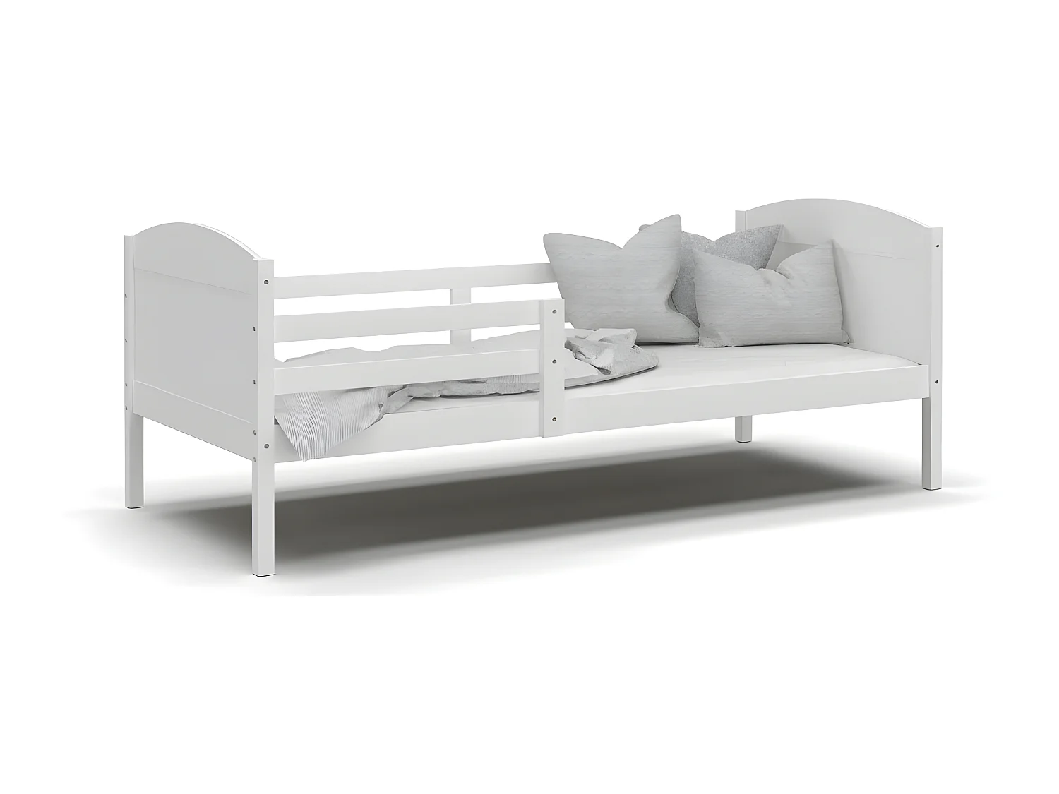 Lit Enfant Mati 90x190 Blanc - blanc Livré avec sommiers