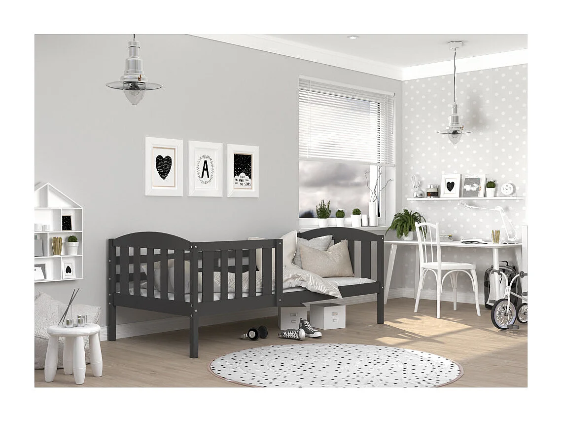 Lit Enfant Leo 90x190 Gris