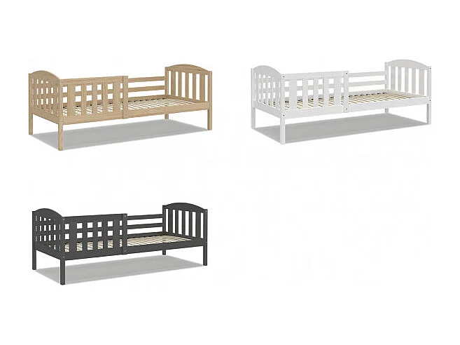 Lit Enfant Leo 90x190 Gris