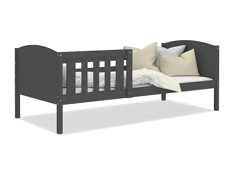 Lit Enfant Tom 90x190 Gris - gris Livré avec sommiers