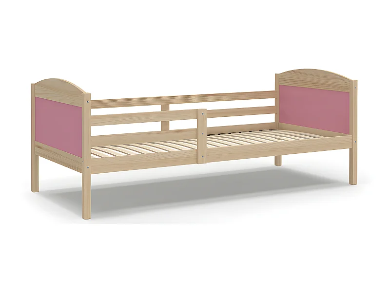 Lit Enfant Mati 90x190 Pin - rose Livré avec sommiers