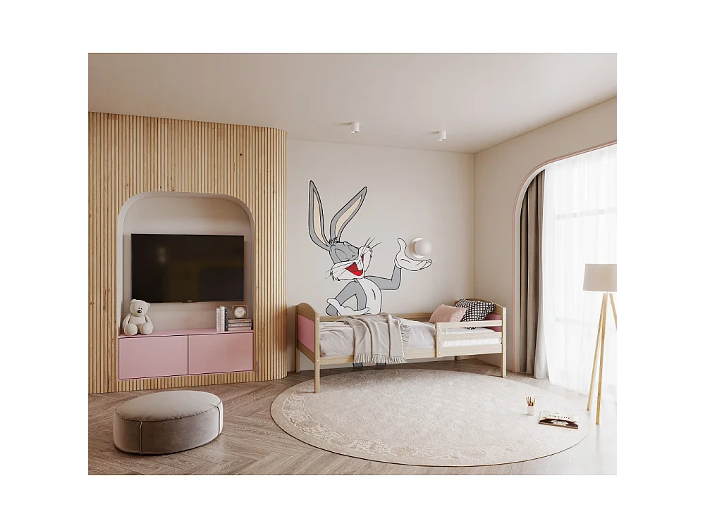 Lit Enfant Mati 90x190 Pin - rose