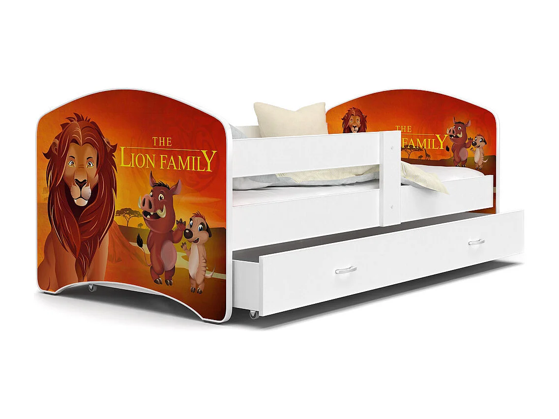 Lit Enfant Happy 80x160 Le Roi Lion Blanc