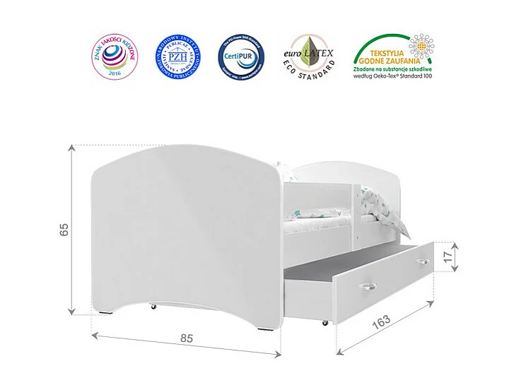 Lit Enfant Happy 80x160 Le Roi Lion Blanc