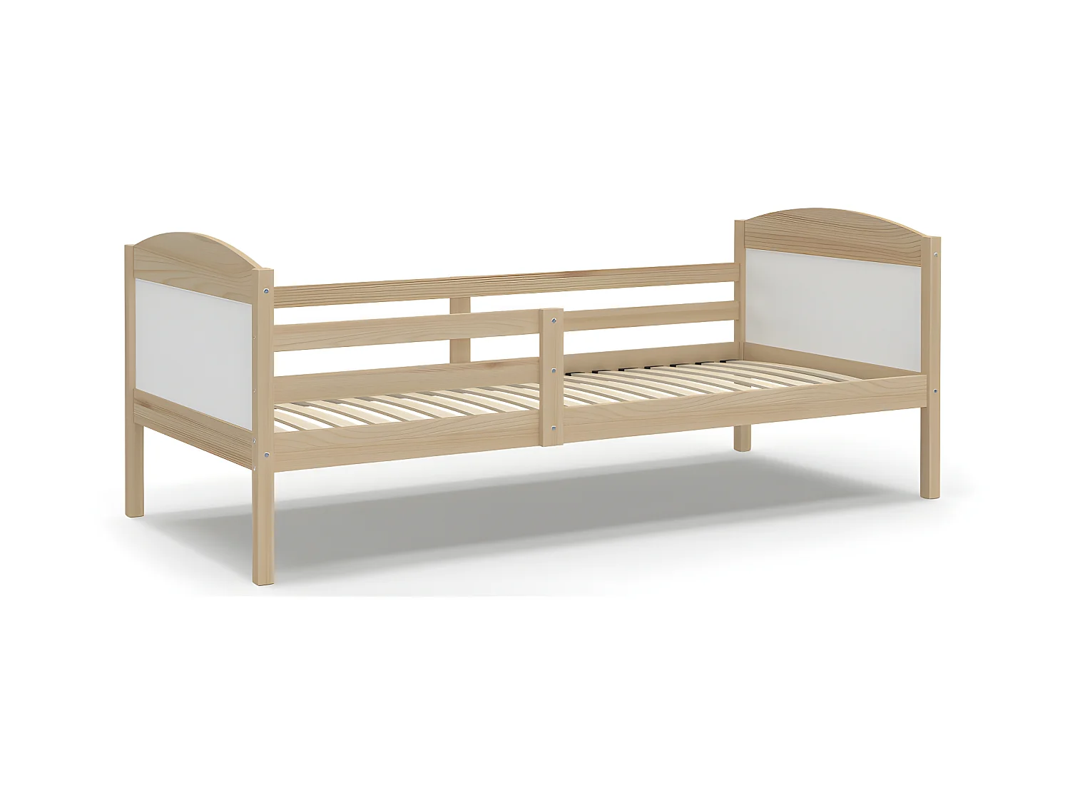 Lit Enfant Mati 90x190 Pin - blanc Livré avec sommiers