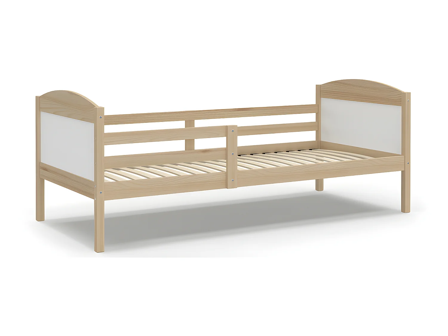 Lit Enfant Mati 90x190 Pin - blanc Livré avec sommiers