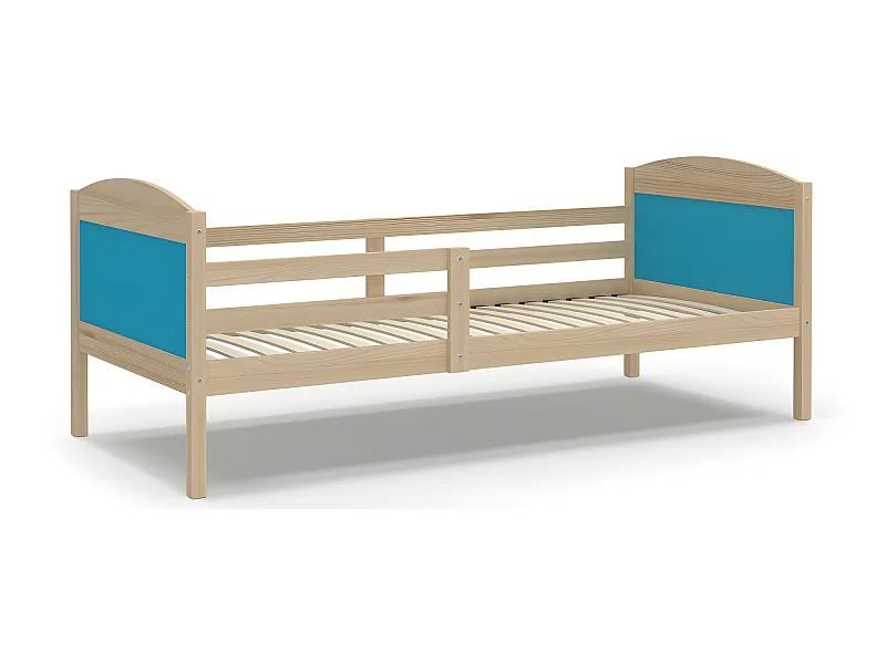 Lit Enfant Mati 90x190 Pin - bleu Livré avec sommiers