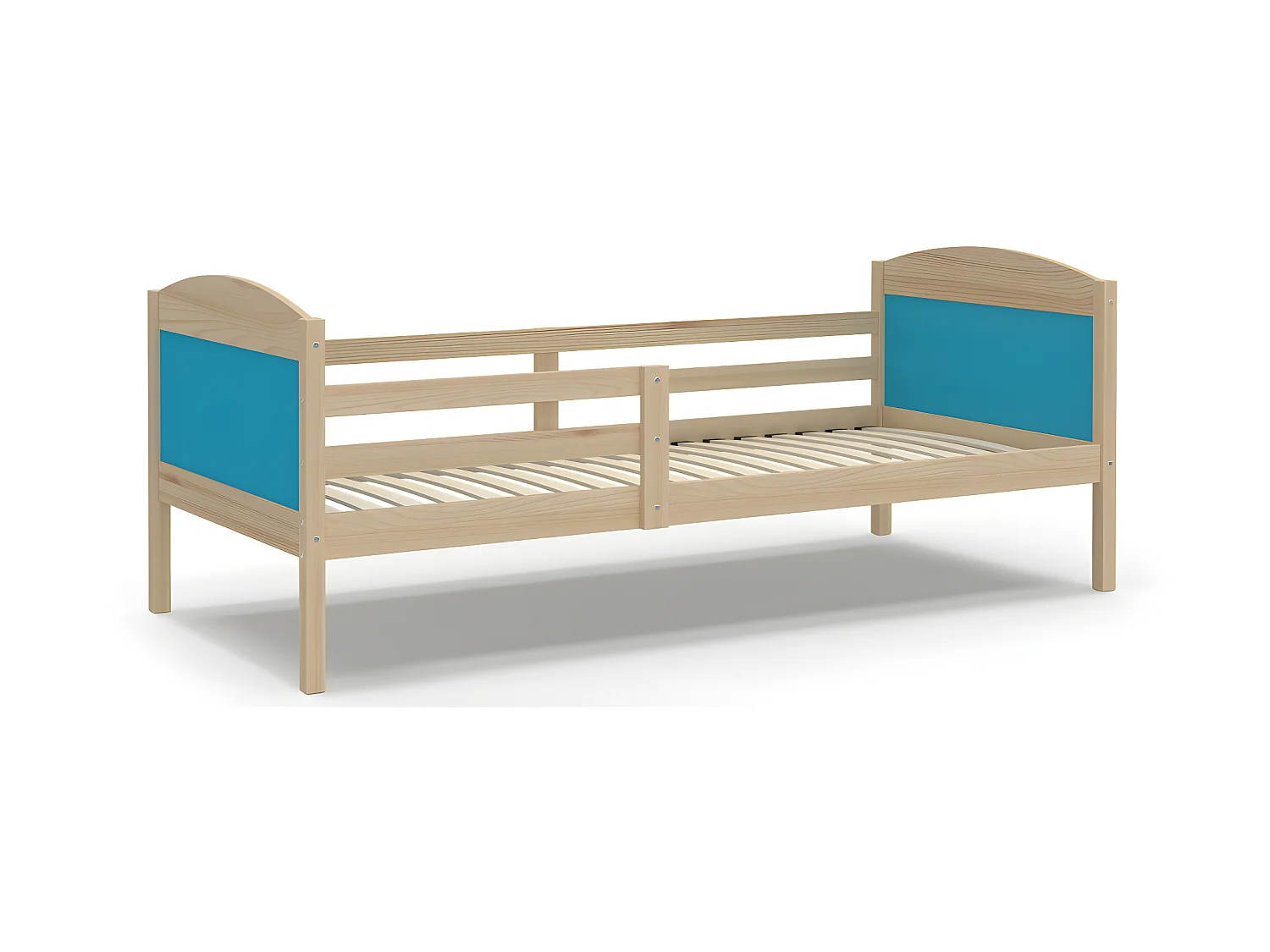 Lit Enfant Mati 90x190 Pin - bleu Livré avec sommiers