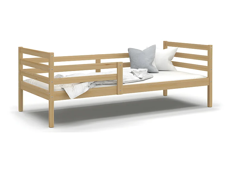 Lit Enfant Mika 90x190 Pin Livré avec sommiers