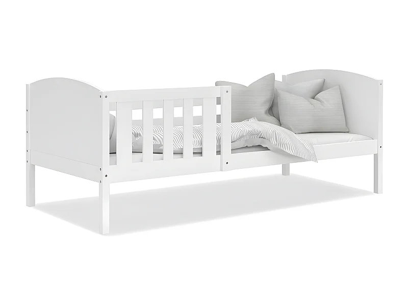 Lit Enfant Tom 90x190 Blanc - blanc Livré avec sommiers