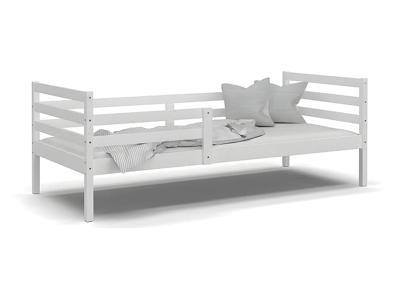 Lit Enfant Mika 90x190 Blanc Livré avec sommiers