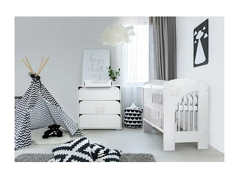 Lit Bébé Nuage 60x120 Blanc