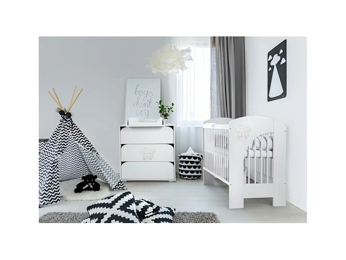 Lit Bébé Nuage 60x120 Blanc