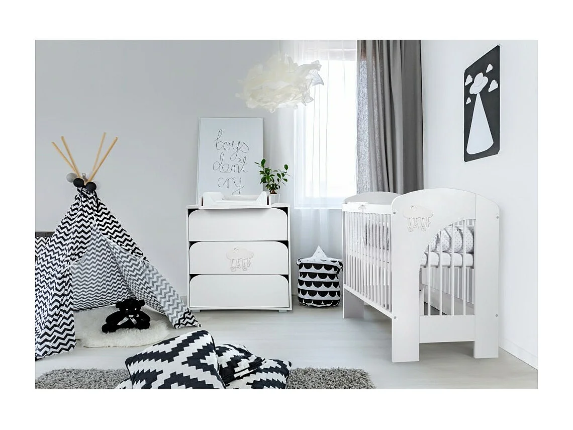 Lit Bébé Nuage 60x120 Blanc