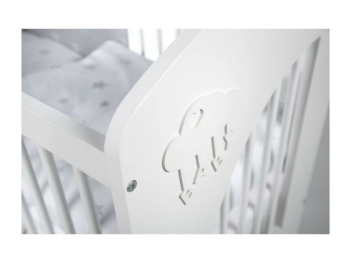 Lit Bébé Nuage 60x120 Blanc