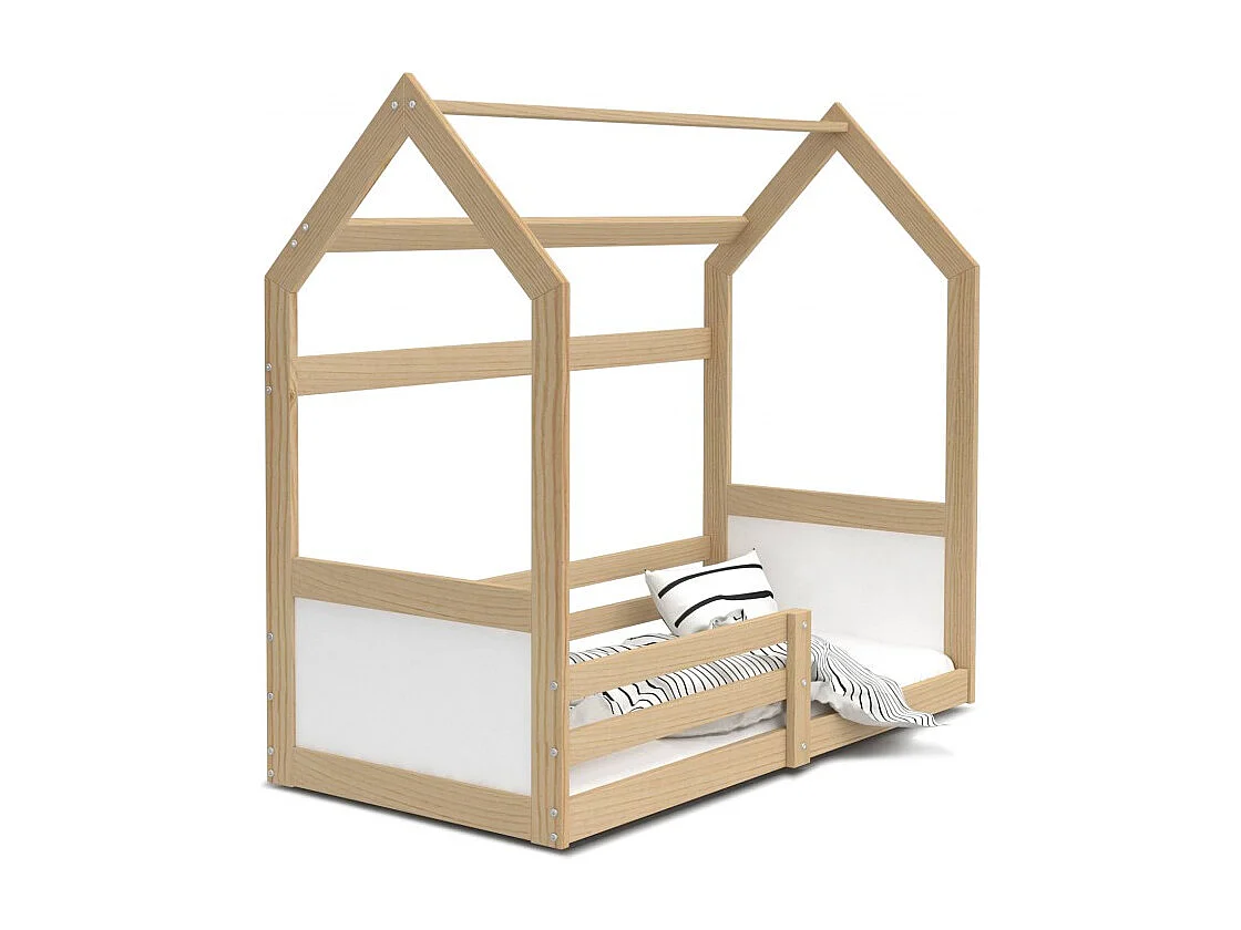 Lit Cabane Miki  80x160 Pin-blanc Pin - blanc