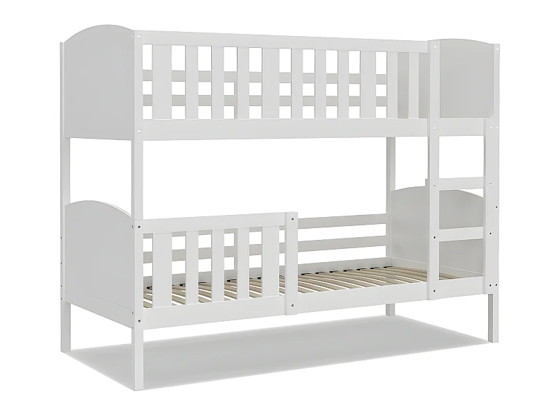 Lit Superposé Tom 90x190 Blanc - blanc Livré avec sommiers