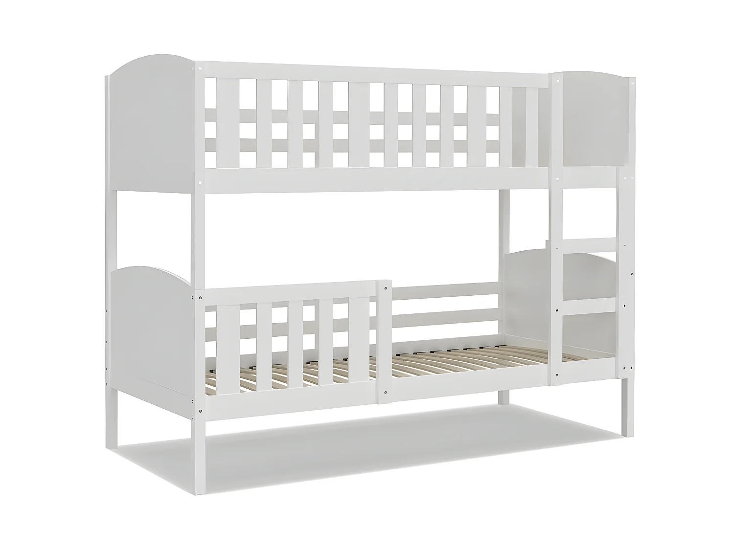 Lit Superposé Tom 90x190 Blanc - blanc Livré avec sommiers